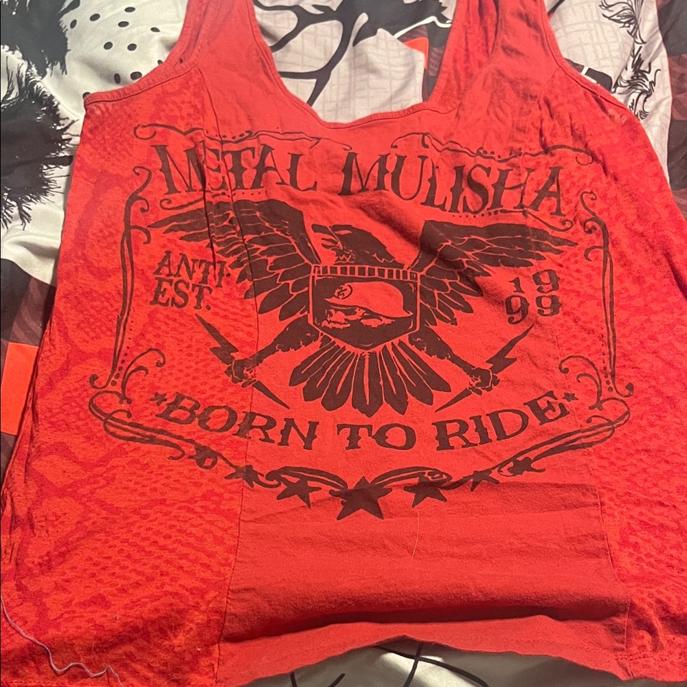 Metal Mulisha Red Graphic Tank